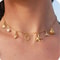 MHS.SUN Starfish Shell Initial Necklace, Waterproof 18K Gold Plated Stainless Steel Surfer Girl Charm Necklace Perfect