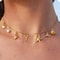 MHS.SUN Starfish Shell Initial Necklace, Waterproof 18K Gold Plated Stainless Steel Surfer Girl Charm Necklace Perfect