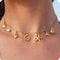 MHS.SUN Starfish Shell Initial Necklace, Waterproof 18K Gold Plated Stainless Steel Surfer Girl Charm Necklace Perfect