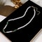 Vintage Charm Green Zircon Inlaid Imitation Pearl Necklace, Mens Casual Jewelry for Stylish Elegance