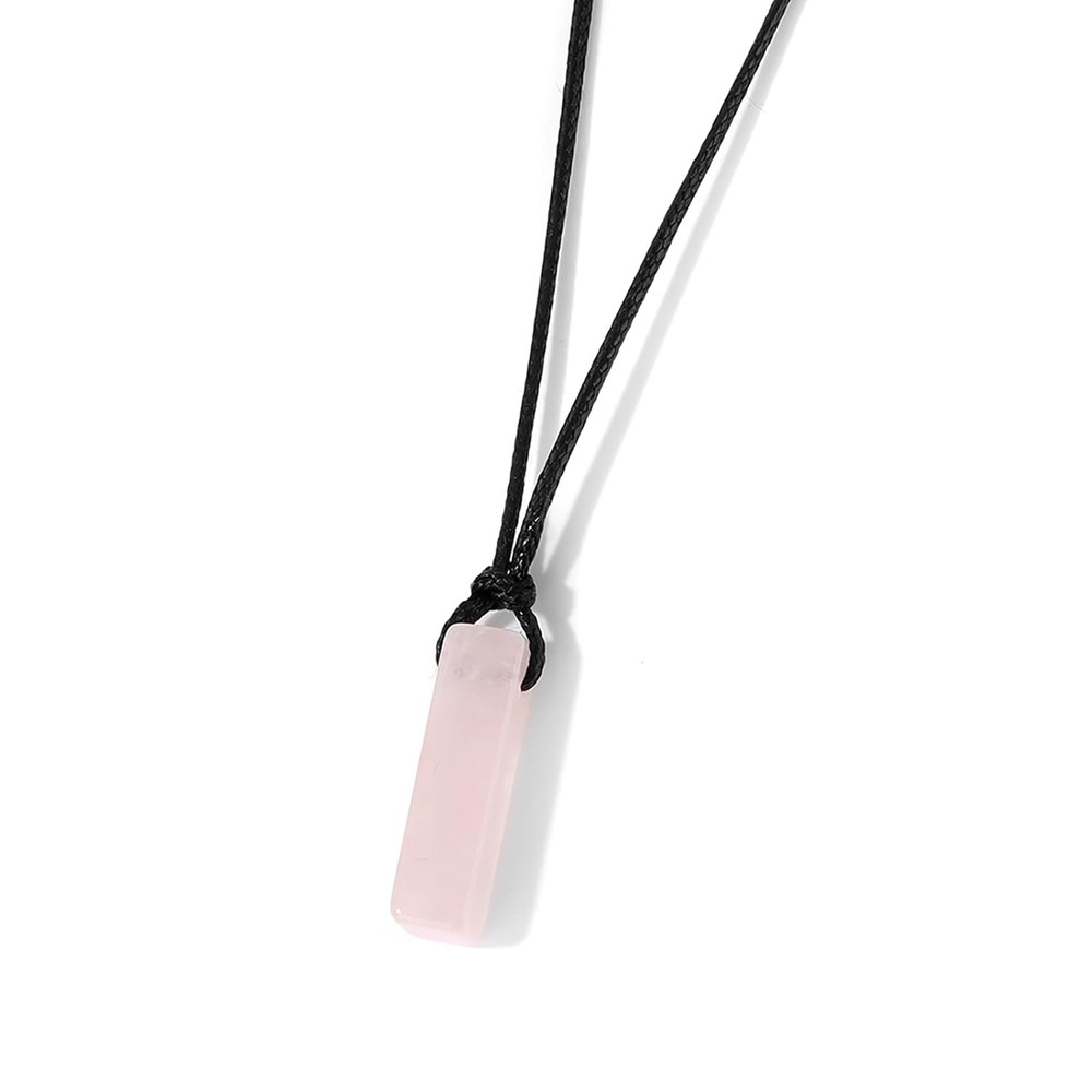 Black Tourmaline Necklace for Men, Adjustable Black Obsidian & Onyx Pendant for Spiritual Energy & Protection