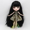 ICY DBS Blyth Doll, White Skin Joint Body with Black Mixed Colorful Hair, New Matte Face, Eyebrows & Lip Gloss