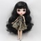 ICY DBS Blyth Doll, White Skin Joint Body with Black Mixed Colorful Hair, New Matte Face, Eyebrows & Lip Gloss