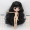 ICY DBS Blyth Doll, White Skin Joint Body with Black Mixed Colorful Hair, New Matte Face, Eyebrows & Lip Gloss