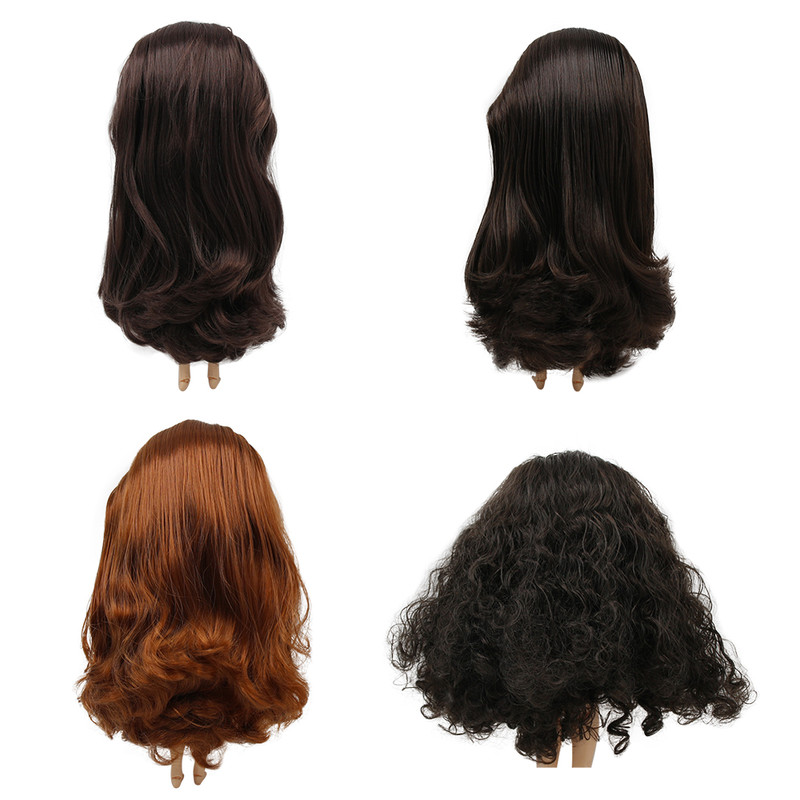 ICY Blyth Doll Wig Hair RBL Scalp & Dome, Dark Brown Long Hair for Custom Doll DIY Accessory