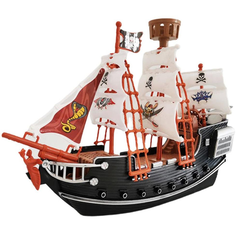 Kids Pirate Toys, Unique Pirate Ship Plaything with Sturdy Design, Fun Boats Model for Home & Kindergarten