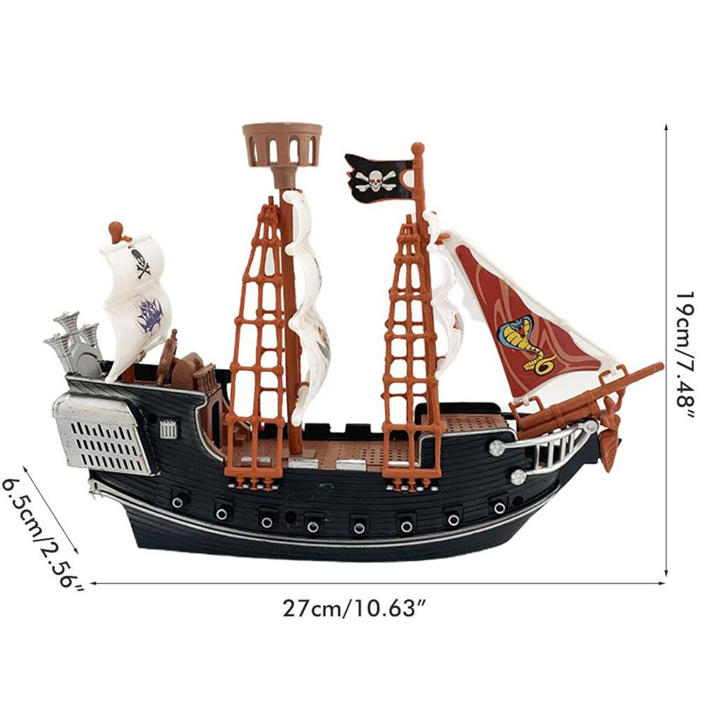 Kids Pirate Toys, Unique Pirate Ship Plaything with Sturdy Design, Fun Boats Model for Home & Kindergarten