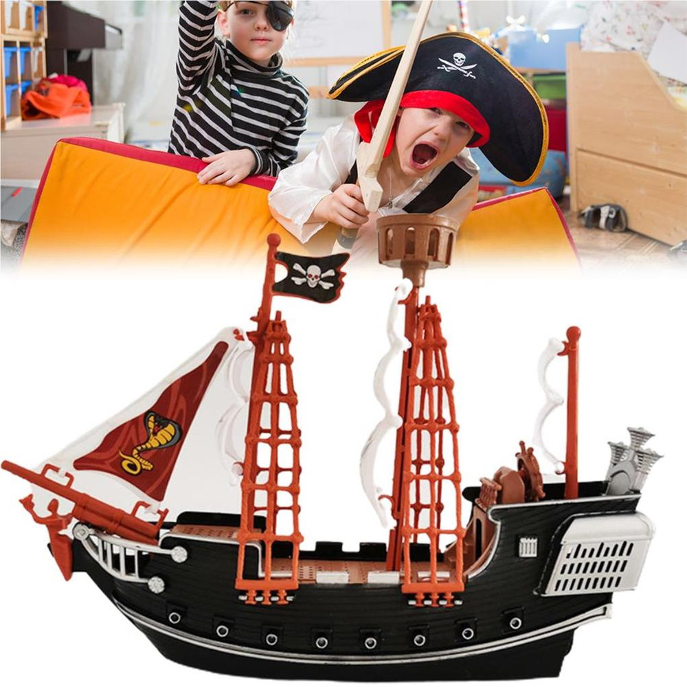 Kids Pirate Toys, Unique Pirate Ship Plaything with Sturdy Design, Fun Boats Model for Home & Kindergarten