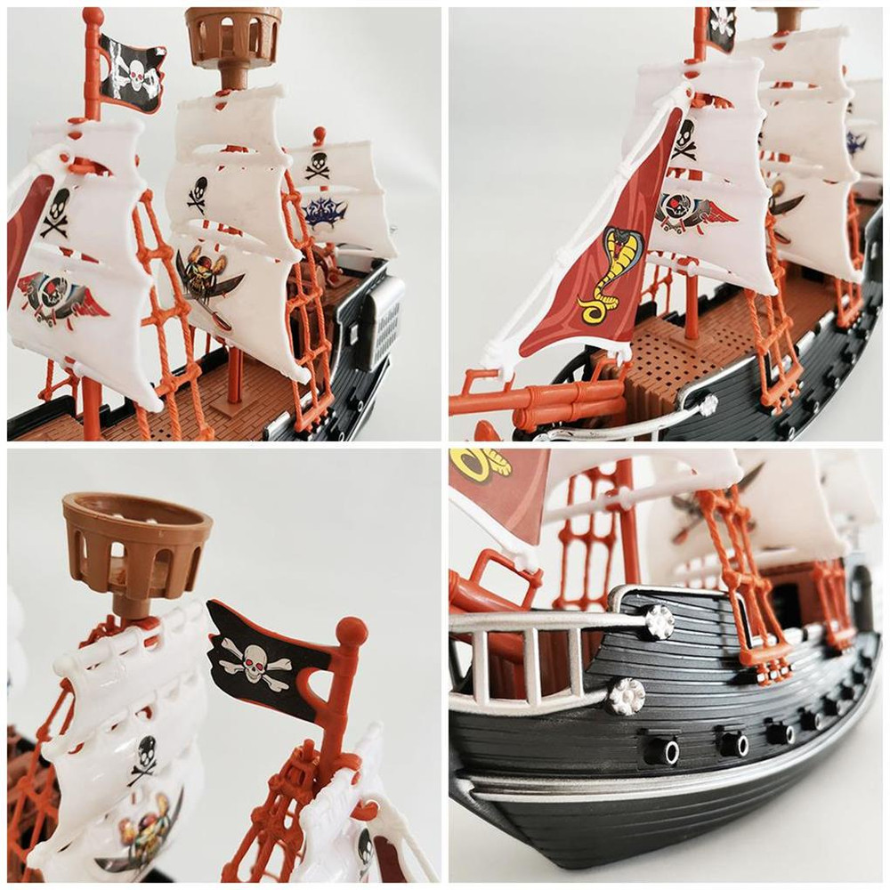Kids Pirate Toys, Unique Pirate Ship Plaything with Sturdy Design, Fun Boats Model for Home & Kindergarten