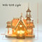 3D Wooden Puzzle Villa House Royal Castle with LED Lights, DIY Model Kit for Kids & Adults, Creative Desk Decoration