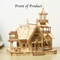 3D Wooden Puzzle Villa House Royal Castle with LED Lights, DIY Model Kit for Kids & Adults, Creative Desk Decoration