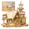 3D Wooden Puzzle Villa House Royal Castle with LED Lights, DIY Model Kit for Kids & Adults, Creative Desk Decoration