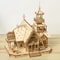 3D Wooden Puzzle Villa House Royal Castle with LED Lights, DIY Model Kit for Kids & Adults, Creative Desk Decoration