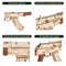 Robotime Rokr AK-47 3D Wooden Gun, DIY Building Block Toy for Kids & Adults, Mechanical Puzzle, Justice Guard Wooden