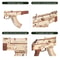Robotime Rokr AK-47 3D Wooden Gun, DIY Building Block Toy for Kids & Adults, Mechanical Puzzle, Justice Guard Wooden