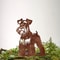 1pc Schnauzer Dog Rusty Metal Garden Stake, Classic Pet Memorial & Yard Decor, Thoughtful Mothers Day Gift