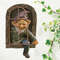 Elf Out The Door, Window Tree Hugger Naughty Garden Gnome Statue Whimsical Outdoor & Indoor Tree Decor