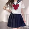 School Uniform for Women, JK Sailor Suit with Red Tie, Long Sleeve Sailor Uniform, Sexy Cosplay Costume, Spring