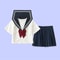 School Uniform for Women, JK Sailor Suit with Red Tie, Long Sleeve Sailor Uniform, Sexy Cosplay Costume, Spring