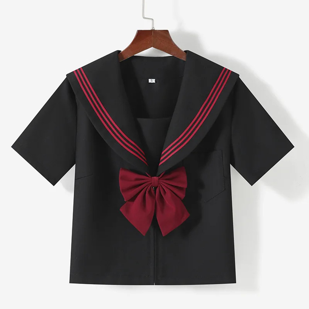 Authentic Japanese JK School Uniform Orthodox Sailor Suit Cosplay Costume Anime Outfit Set With Top 2