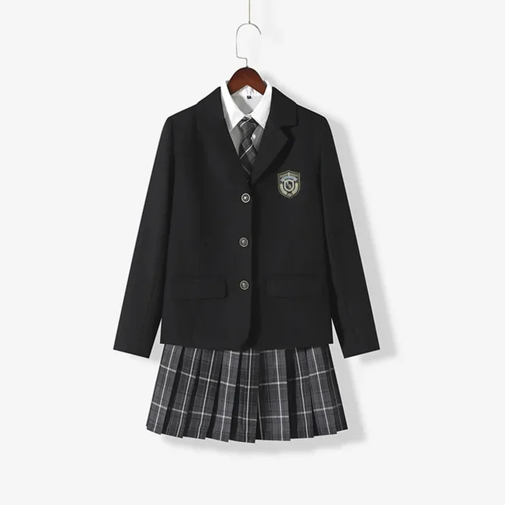 Anime Cosplay Costume, School Uniform Sets for Women, Winter Blazer, Pleated Skirt and Sailor Tie, Girl Autumn Fashion