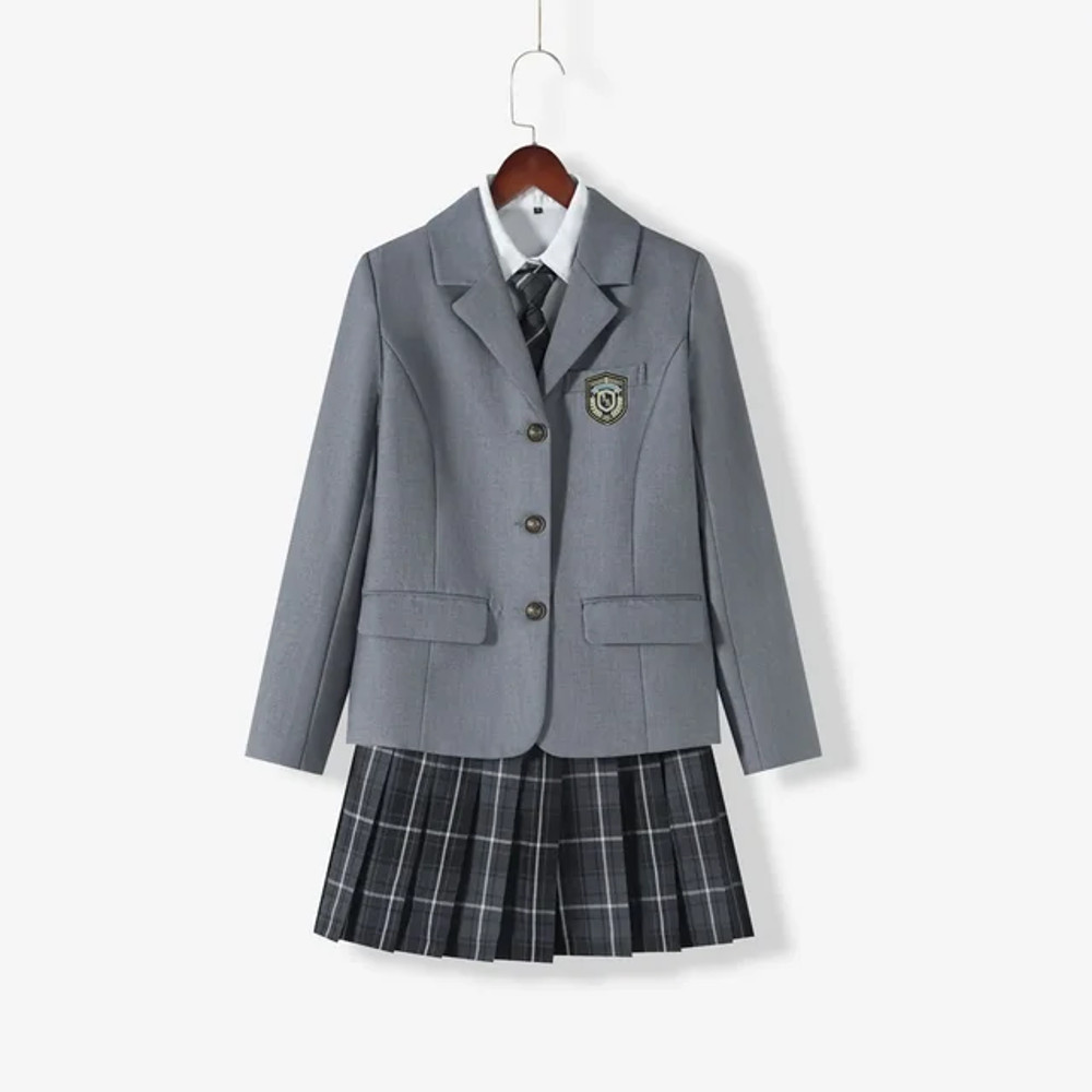 Anime Cosplay Costume, School Uniform Sets for Women, Winter Blazer, Pleated Skirt and Sailor Tie, Girl Autumn Fashion
