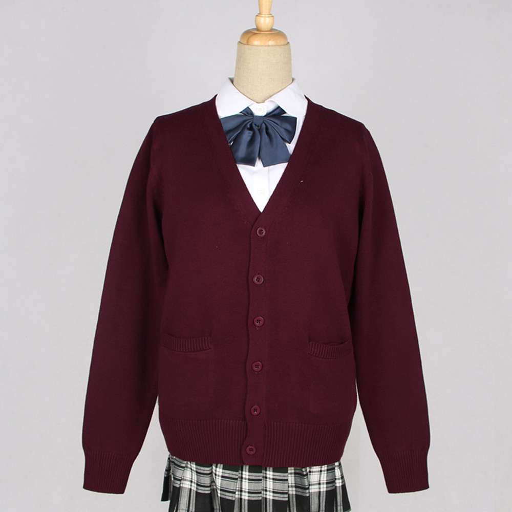 JK Uniform Sweater Coat, Anime Cosplay Costume Cardigan, Japanese School Style Outerwear, 17 Colors, Long Sleeved Knitti