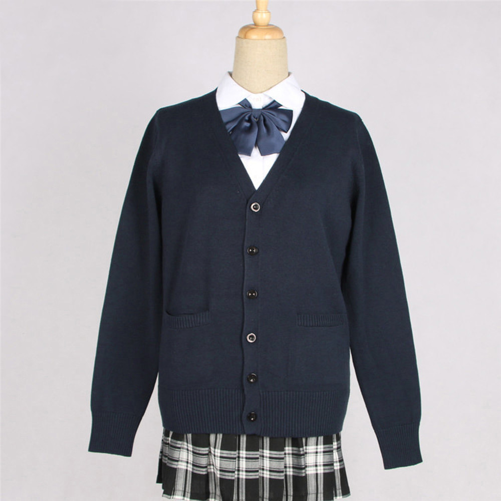 JK Uniform Sweater Coat, Anime Cosplay Costume Cardigan, Japanese School Style Outerwear, 17 Colors, Long Sleeved Knitti