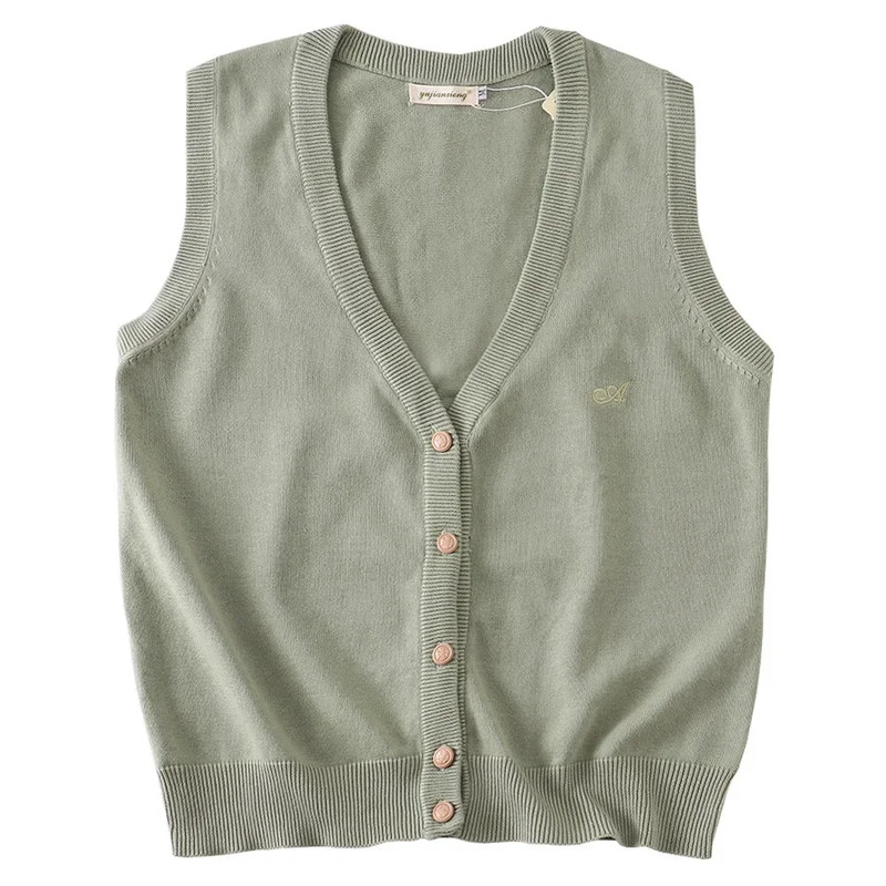 JK Uniform Knit Vest Gyaru School Cardigan Girls Preppy Sweater Vest For High School Class Autumn F 8