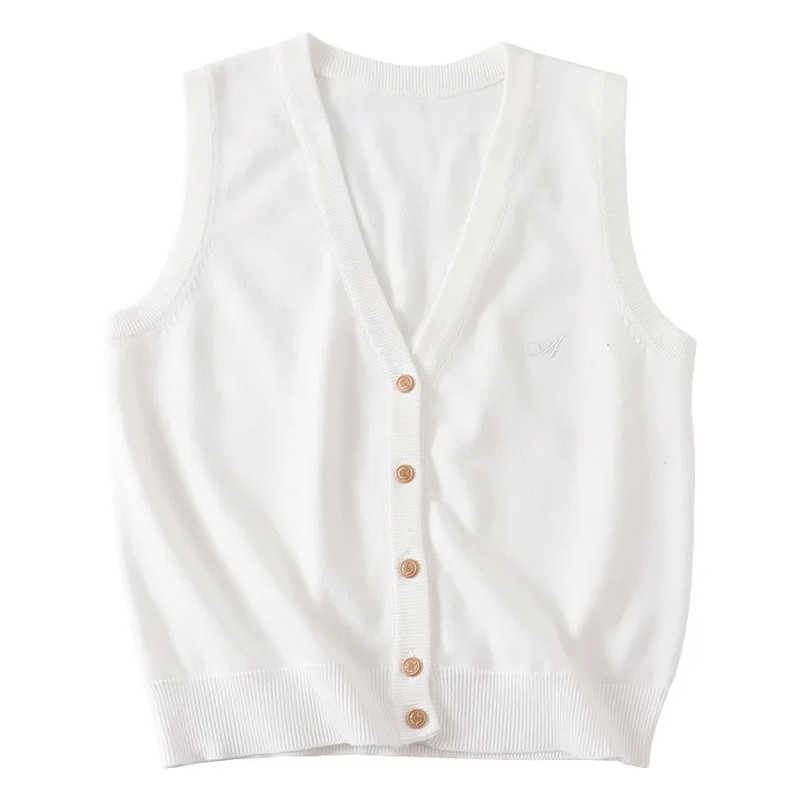 JK Uniform Knit Vest Gyaru School Cardigan Girls Preppy Sweater Vest For High School Class Autumn F 10
