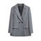 TRZA Womens Double Breasted Blazer, Office Wear Blazer Coat with Flap Pockets, Long Sleeve Chic Tops, Female Outerwear