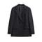 TRZA Womens Double Breasted Blazer, Office Wear Blazer Coat with Flap Pockets, Long Sleeve Chic Tops, Female Outerwear
