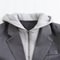 Casual Blazer, Spring New Single Breasted Hooded Jacket, Versatile Suit Coat with Decorative Panel