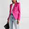 Fashion Casual Suit Blazers for Women, Solid Color Slim Fit Blazer, Spring and Autumn Jacket, Winter Office Wear