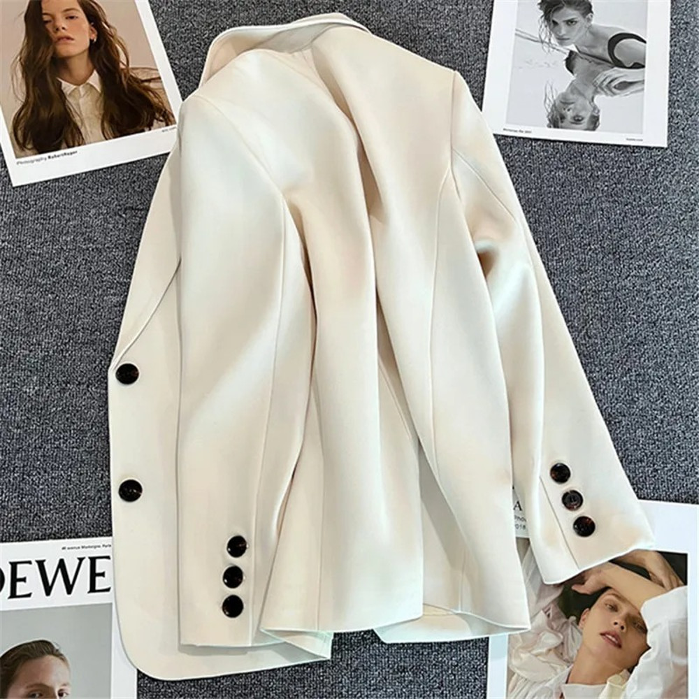 Elegant Office Lady Blazer, Women Single Button Long Sleeve Suit Jacket, 2025 Fashion Blazer Coats, Business Casual