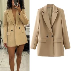 traf women's blazer, fashion office wear jacket, outerwear coat
