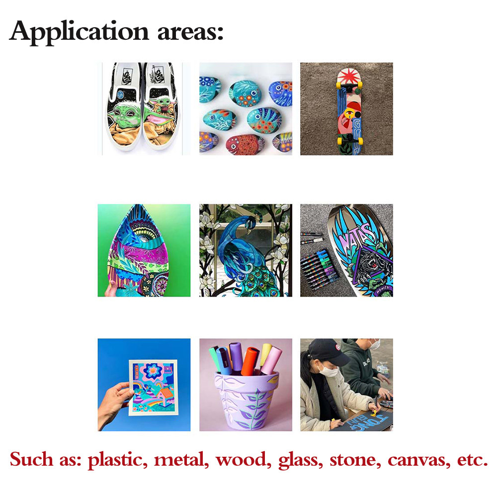 12 Color Set Uni Posca Markers PC-1M Extra Fine 0.7mm Paint Marker Pens Manga Ceramic Glass Graffiti Wood Fabric Metal