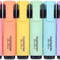 Chisel Tip Marker Pen, 6 Assorted Pastel Colors, Double Sided Highlighter Set for Journaling