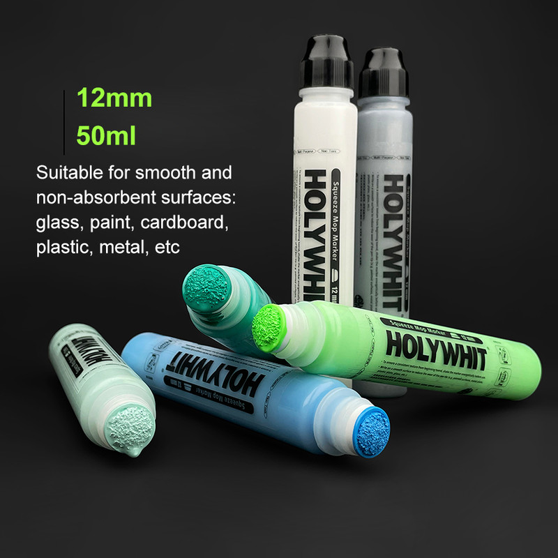 50ml Paint Pen, Oil Based Paint Markers for Rock Painting, Graffiti, Wall Art, Waterproof Permanent Marker Pen for Craft