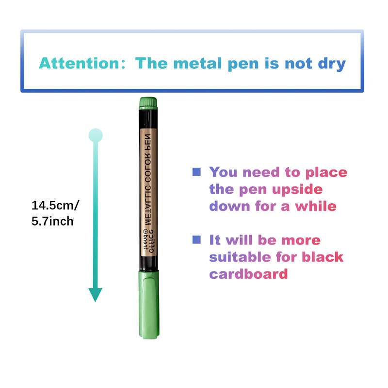 10pcs Metallic Marker Pens, Waterproof Permanent Markers for Rock Painting, Glass, Metal, Plastic, Ceramic, Canvas, DIY