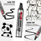 4 Color Permanent Marker Pens Set, Waterproof Ink, Fine and Broad 10mm Nib, Black Blue Red Green