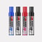 4 Color Permanent Marker Pens Set, Waterproof Ink, Fine and Broad 10mm Nib, Black Blue Red Green