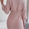 Womens Knit Dress, Autumn Winter Casual Long Sleeve Bodycon, V Neck Knitted Short Dress