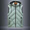 Men's Winter Down Vest, Waterproof, Hooded with Detachable Hat, Stand Up Collar Sleeveless Coat, Casual Waistcoat