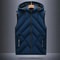 Men's Winter Down Vest, Waterproof, Hooded with Detachable Hat, Stand Up Collar Sleeveless Coat, Casual Waistcoat