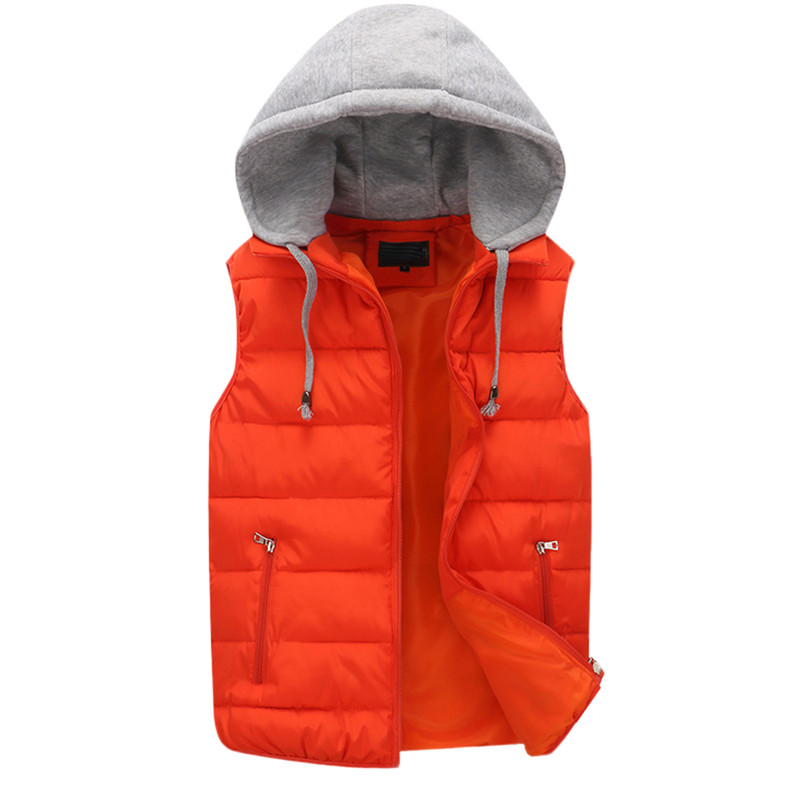 Mens Thermal Winter Vest Coat Hooded Lightweight And Breathable For Casual Wear Solid Color Cozy Wa 4