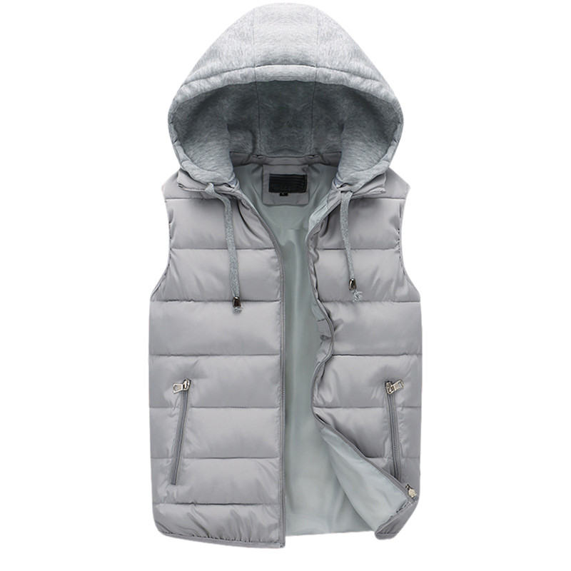 Mens Thermal Winter Vest Coat Hooded Lightweight And Breathable For Casual Wear Solid Color Cozy Wa 8