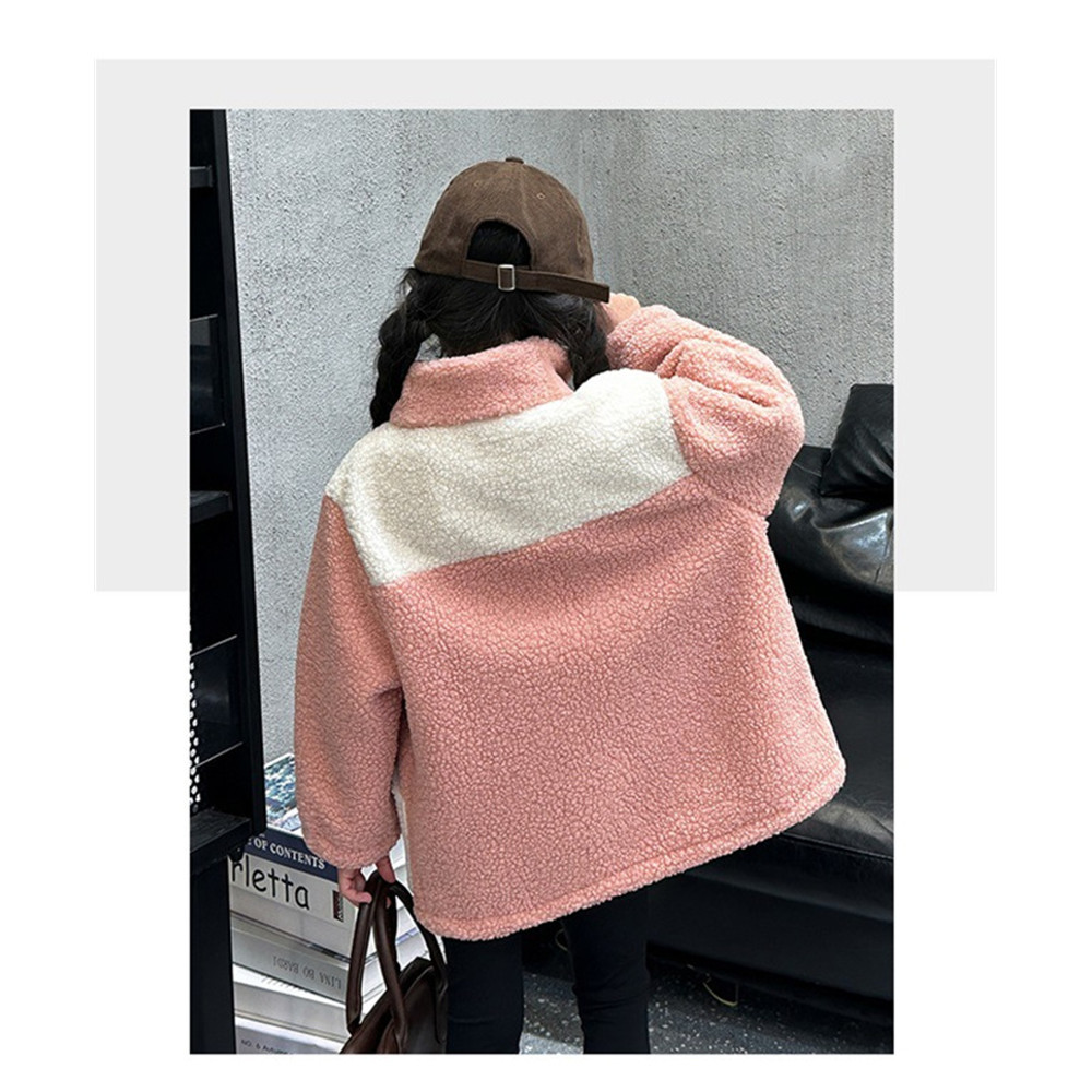 Girls LambWool Warm Jackets Winter Kids Coats Plus Velvet Padded Outerwear New Teenager Fashion Chi 3