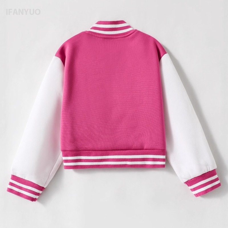 2025 Autumn New Baseball Jersey Coat, Patched Color Casual Jacket, College Style Cardigan Tops for Teen Boys and Girls,