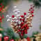 Christmas DIY Floral Wreath Ornament Artificial Berries Red Gold Silver Cherry Stamen Fake Berries 0